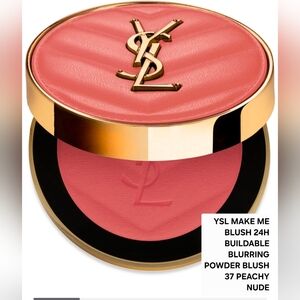 YSL MAKE ME BLUSH 24H BUILDABLE BLURRING POWDER BLUSH 37 PEACHY NUDE. BNIB